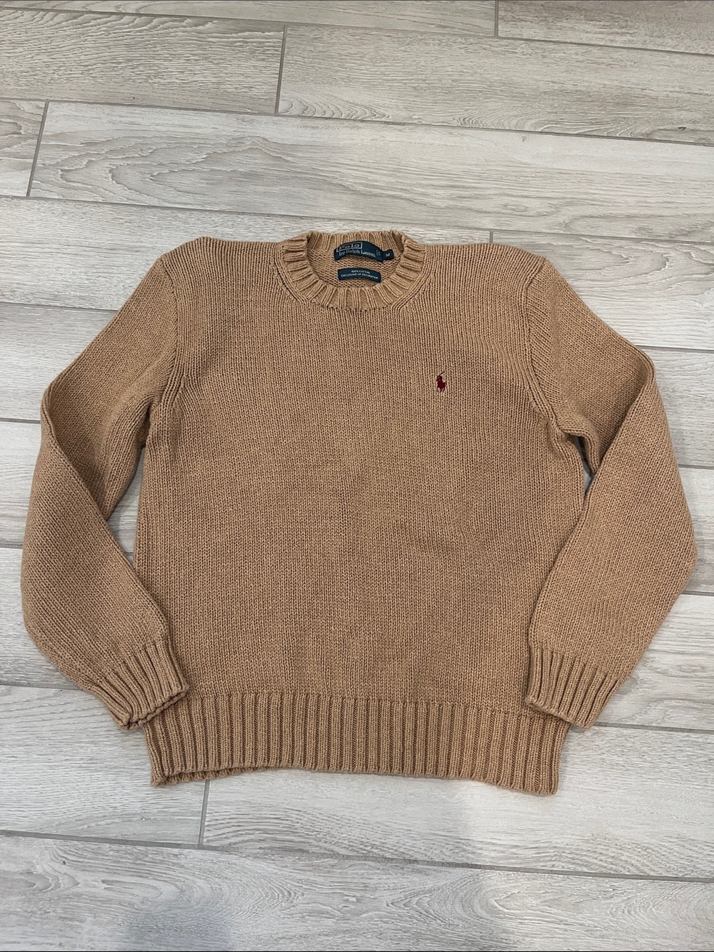 Polo By Ralph Lauren khaki crewneck sweater-Preppie - Picture 2 of 7